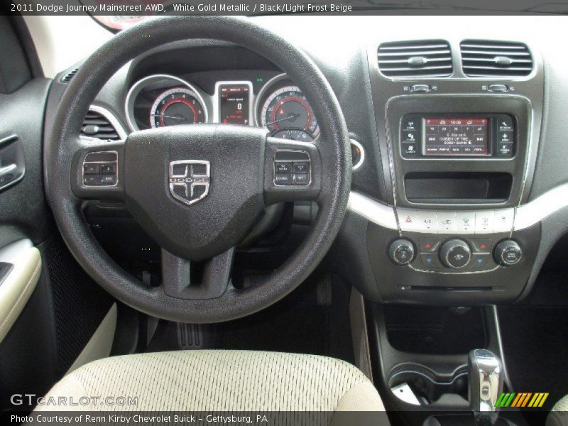 White Gold Metallic / Black/Light Frost Beige 2011 Dodge Journey Mainstreet AWD