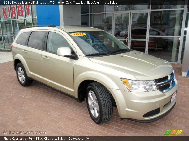 White Gold Metallic / Black/Light Frost Beige 2011 Dodge Journey Mainstreet AWD