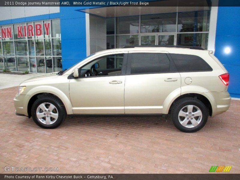 White Gold Metallic / Black/Light Frost Beige 2011 Dodge Journey Mainstreet AWD