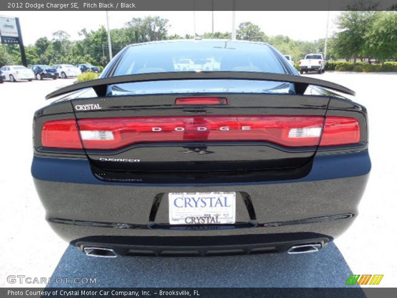Pitch Black / Black 2012 Dodge Charger SE