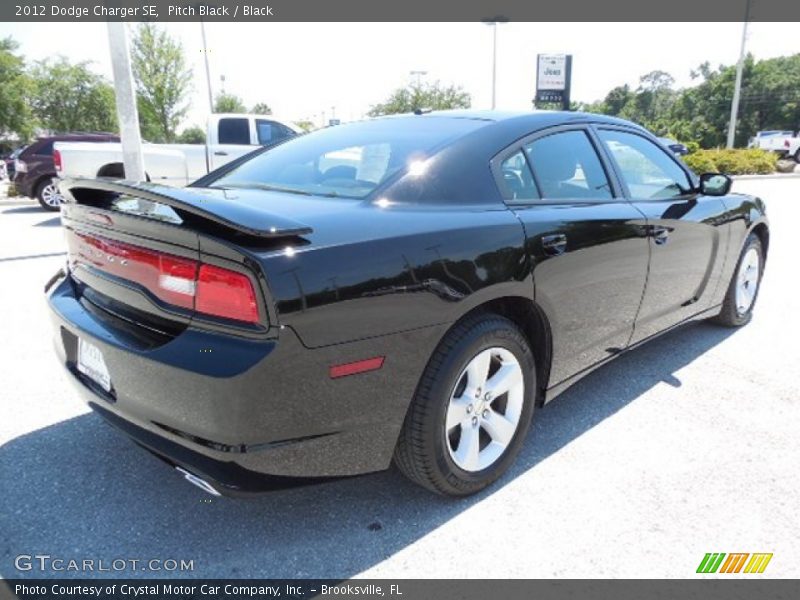 Pitch Black / Black 2012 Dodge Charger SE