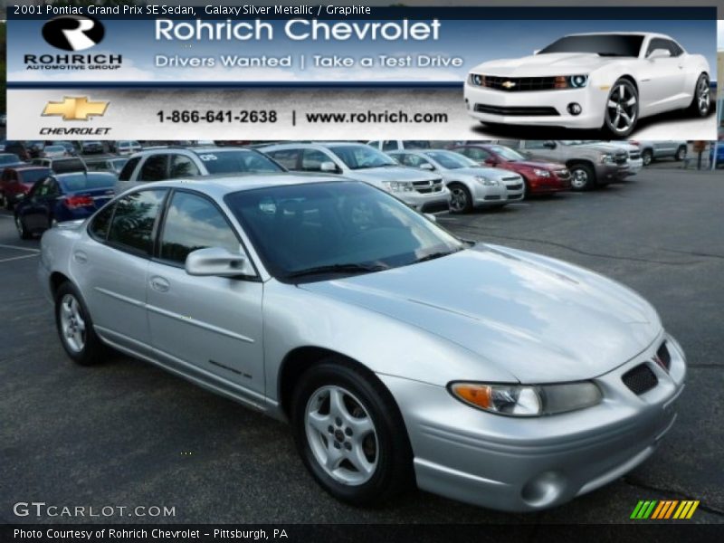 Galaxy Silver Metallic / Graphite 2001 Pontiac Grand Prix SE Sedan