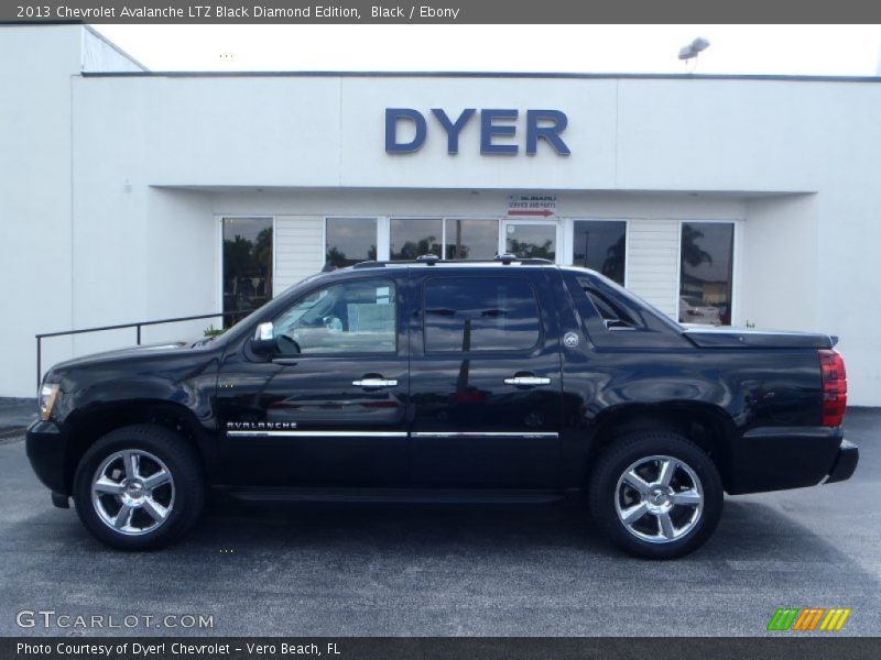 Black / Ebony 2013 Chevrolet Avalanche LTZ Black Diamond Edition