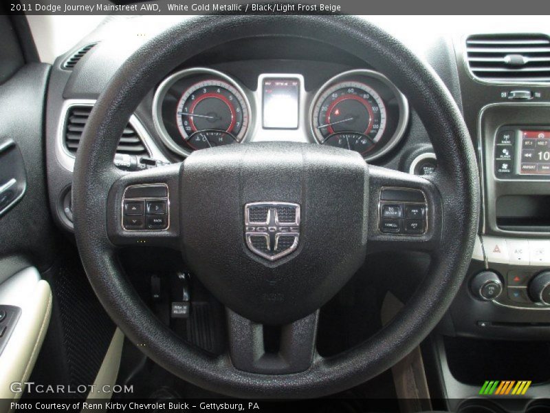 White Gold Metallic / Black/Light Frost Beige 2011 Dodge Journey Mainstreet AWD