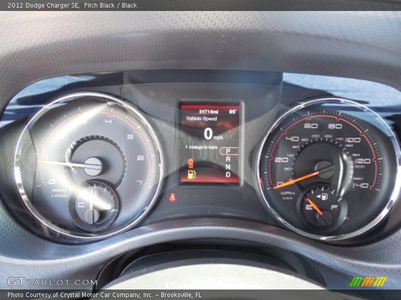 Pitch Black / Black 2012 Dodge Charger SE