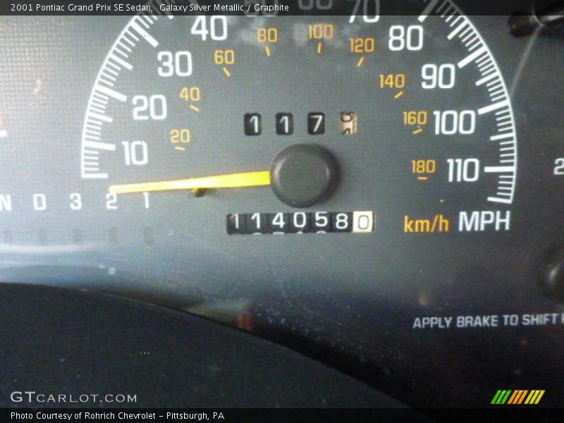 Galaxy Silver Metallic / Graphite 2001 Pontiac Grand Prix SE Sedan