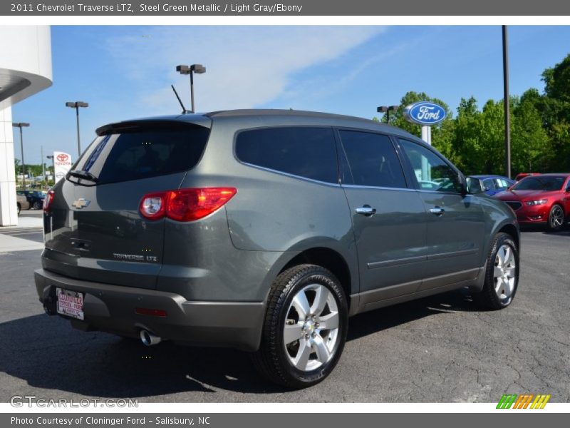 Steel Green Metallic / Light Gray/Ebony 2011 Chevrolet Traverse LTZ
