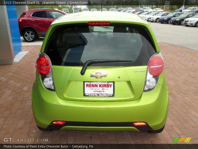 Jalapeno (Green) / Green/Green 2013 Chevrolet Spark LS