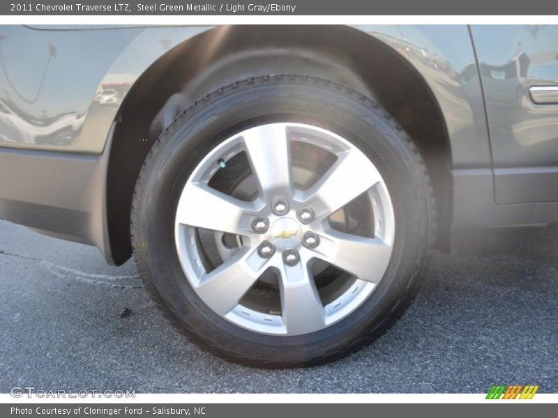 Steel Green Metallic / Light Gray/Ebony 2011 Chevrolet Traverse LTZ