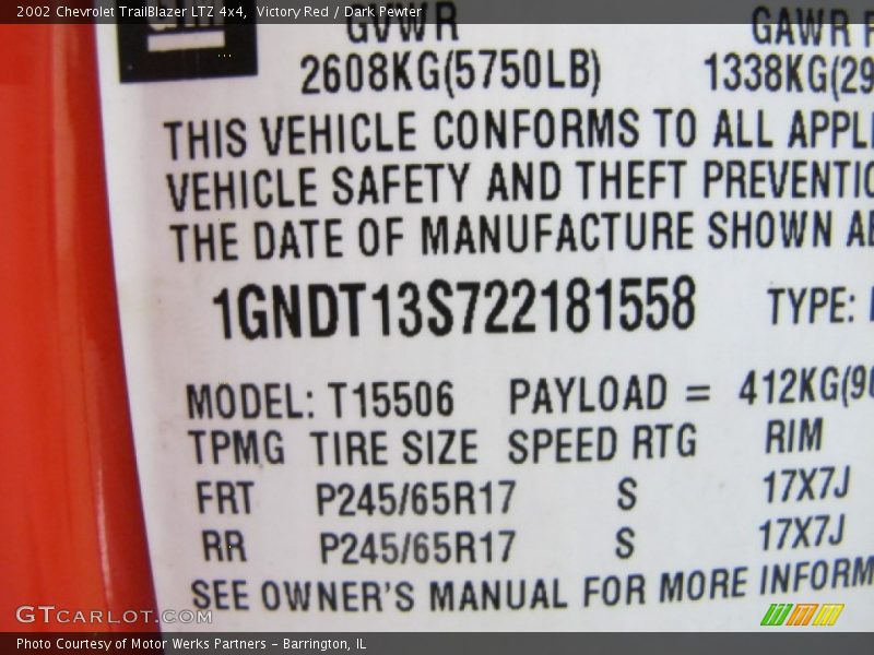 Victory Red / Dark Pewter 2002 Chevrolet TrailBlazer LTZ 4x4