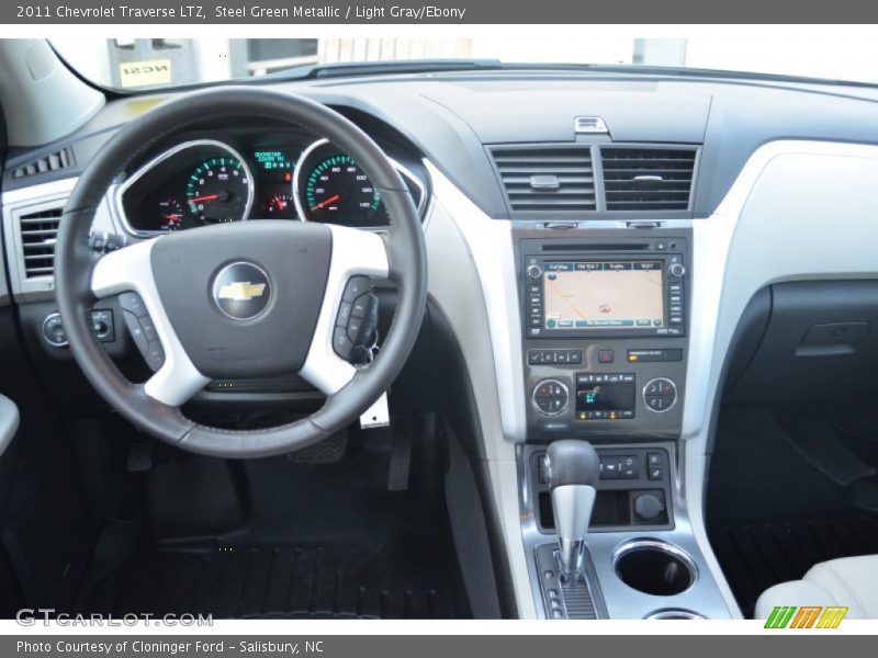 Steel Green Metallic / Light Gray/Ebony 2011 Chevrolet Traverse LTZ