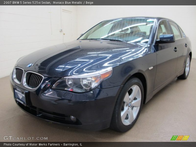 Monaco Blue Metallic / Beige 2007 BMW 5 Series 525xi Sedan