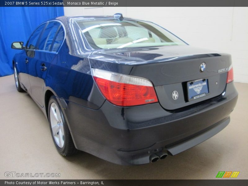 Monaco Blue Metallic / Beige 2007 BMW 5 Series 525xi Sedan