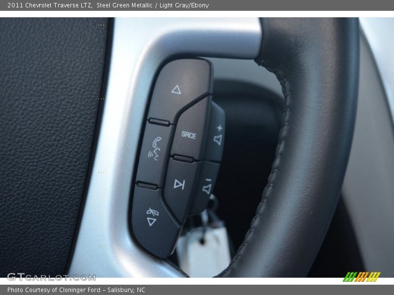 Steel Green Metallic / Light Gray/Ebony 2011 Chevrolet Traverse LTZ