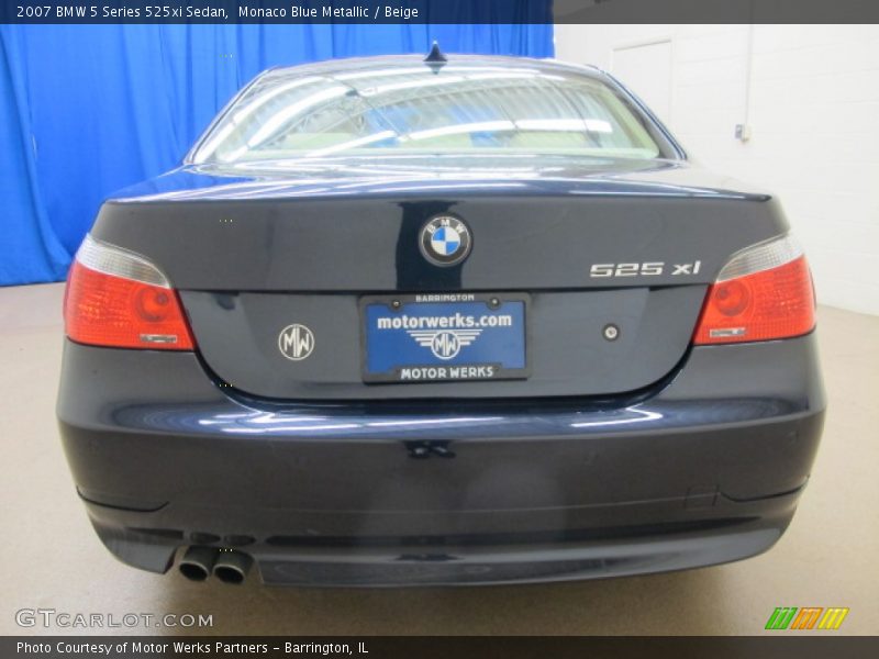 Monaco Blue Metallic / Beige 2007 BMW 5 Series 525xi Sedan