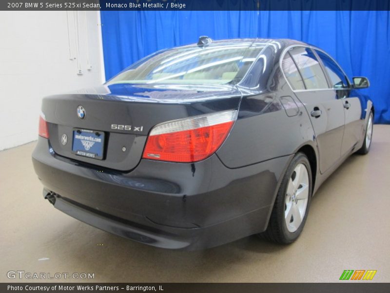 Monaco Blue Metallic / Beige 2007 BMW 5 Series 525xi Sedan