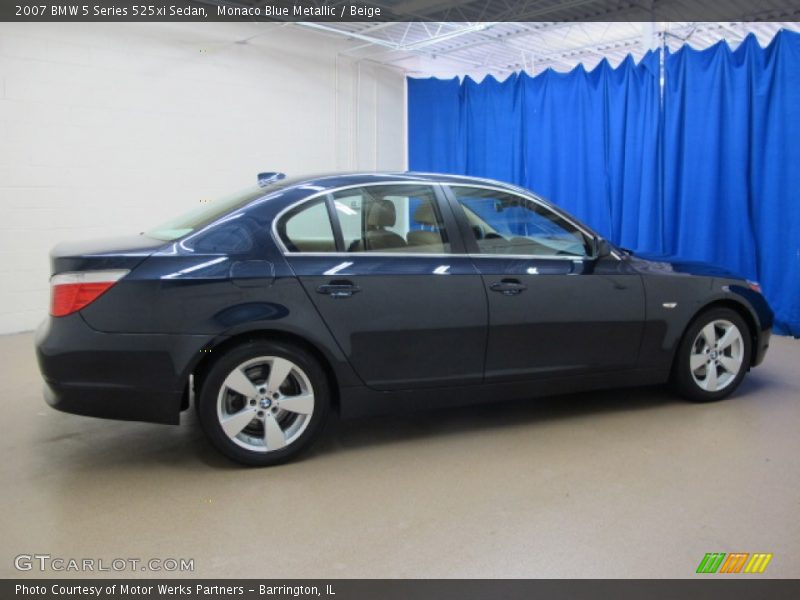 Monaco Blue Metallic / Beige 2007 BMW 5 Series 525xi Sedan
