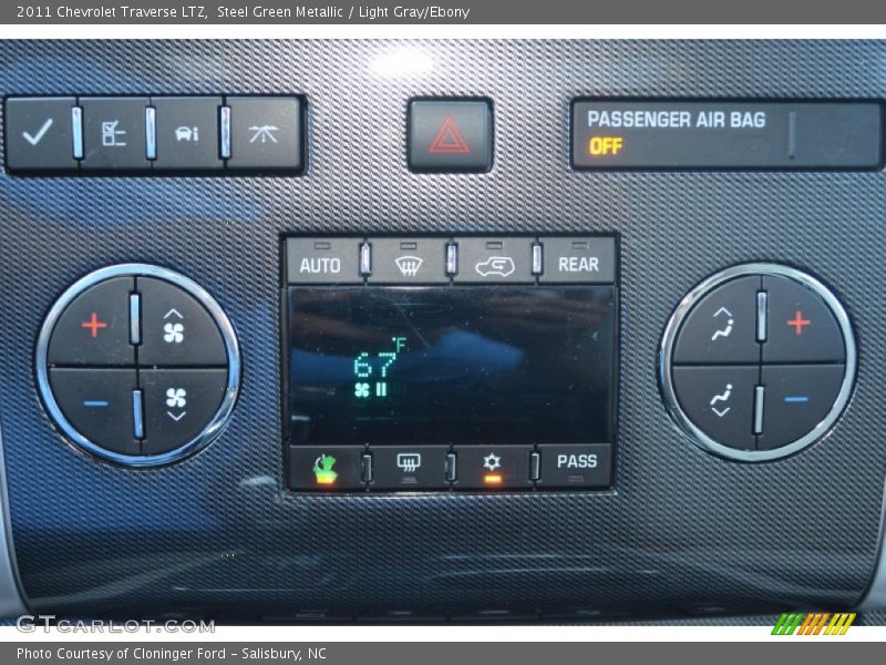 Steel Green Metallic / Light Gray/Ebony 2011 Chevrolet Traverse LTZ