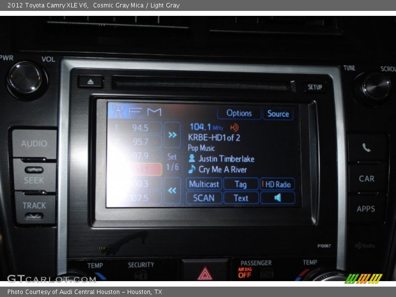 Cosmic Gray Mica / Light Gray 2012 Toyota Camry XLE V6