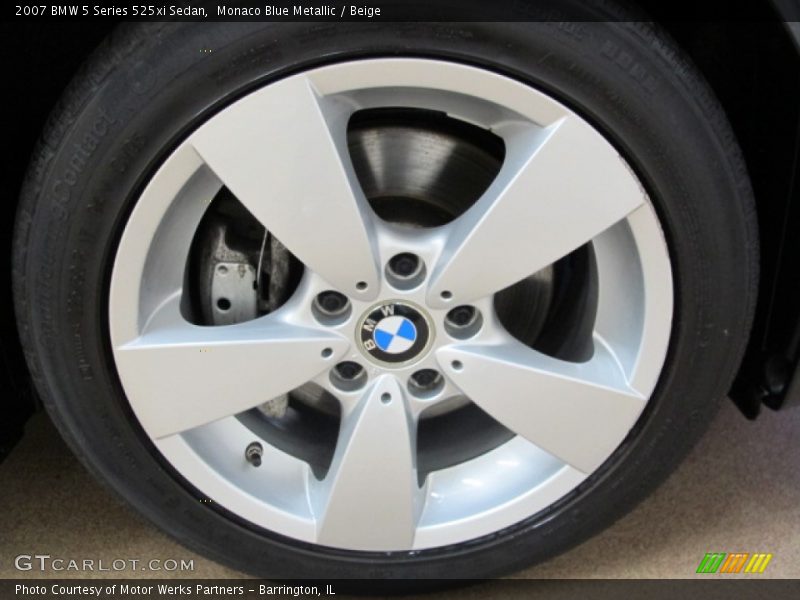 Monaco Blue Metallic / Beige 2007 BMW 5 Series 525xi Sedan
