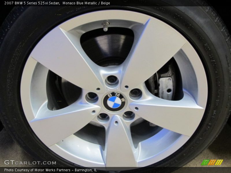 Monaco Blue Metallic / Beige 2007 BMW 5 Series 525xi Sedan