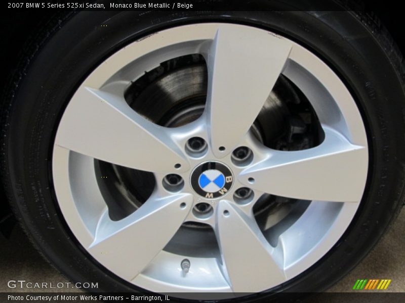 Monaco Blue Metallic / Beige 2007 BMW 5 Series 525xi Sedan