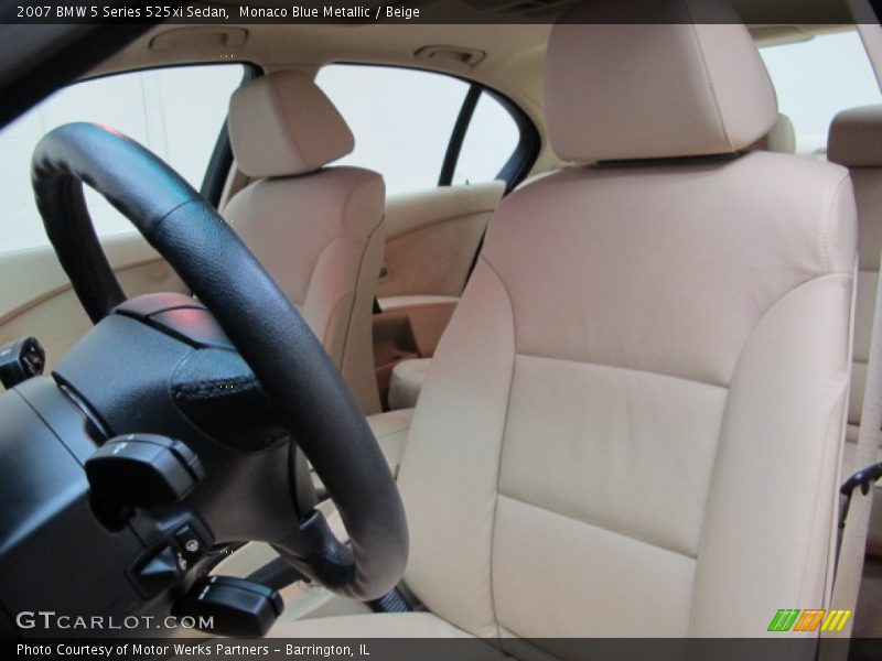 Monaco Blue Metallic / Beige 2007 BMW 5 Series 525xi Sedan