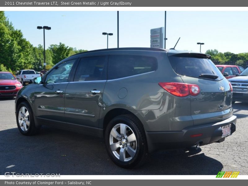 Steel Green Metallic / Light Gray/Ebony 2011 Chevrolet Traverse LTZ
