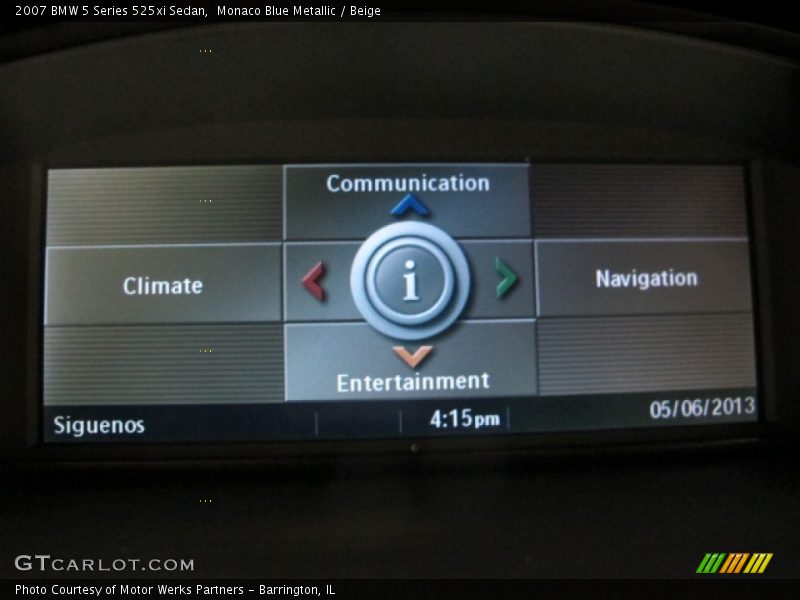 Monaco Blue Metallic / Beige 2007 BMW 5 Series 525xi Sedan