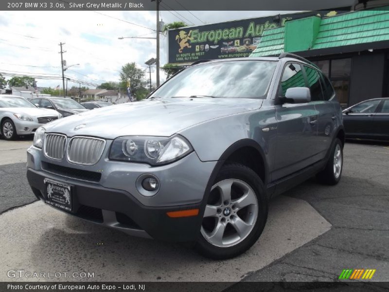 Silver Grey Metallic / Black 2007 BMW X3 3.0si
