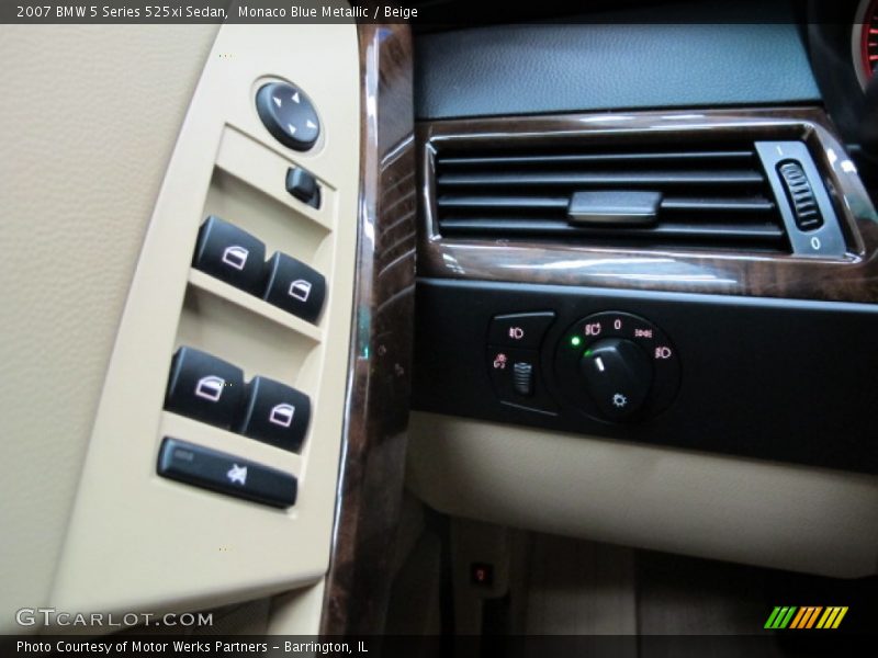 Monaco Blue Metallic / Beige 2007 BMW 5 Series 525xi Sedan