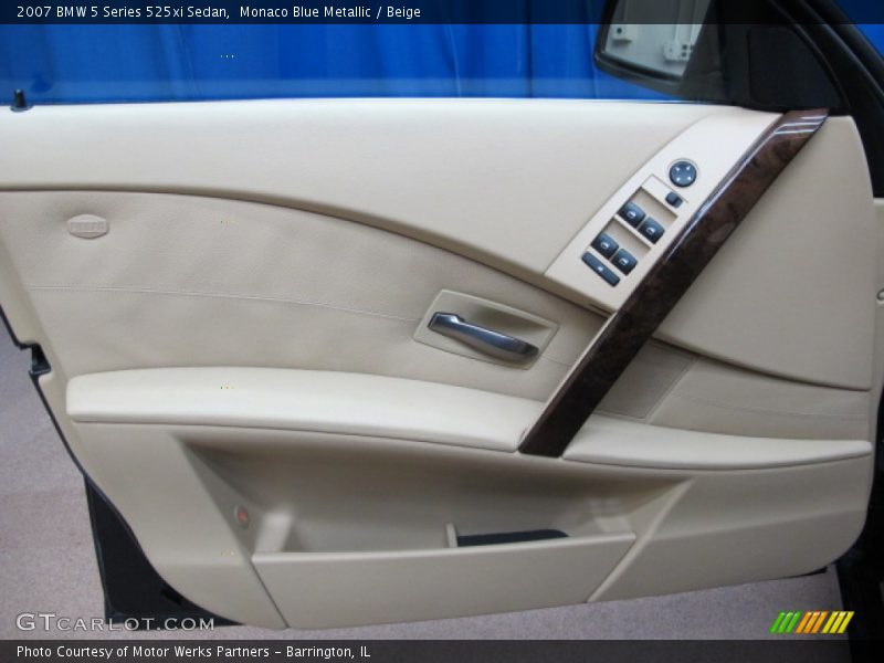 Monaco Blue Metallic / Beige 2007 BMW 5 Series 525xi Sedan