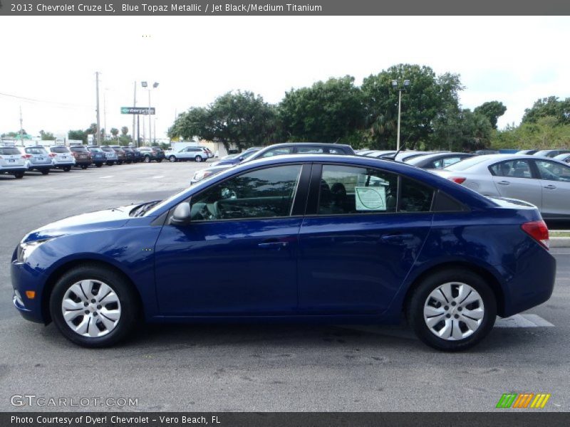 Blue Topaz Metallic / Jet Black/Medium Titanium 2013 Chevrolet Cruze LS