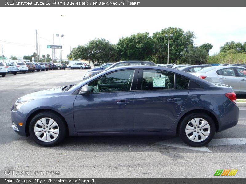 Atlantis Blue Metallic / Jet Black/Medium Titanium 2013 Chevrolet Cruze LS