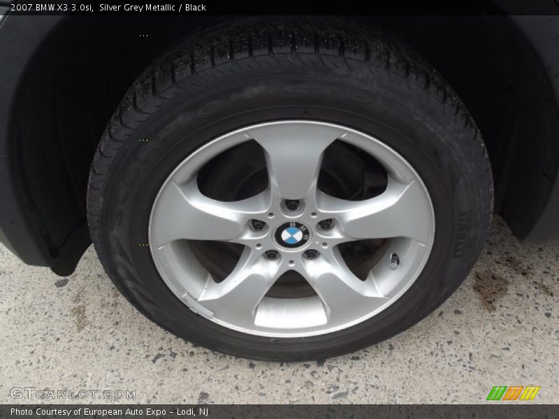 Silver Grey Metallic / Black 2007 BMW X3 3.0si