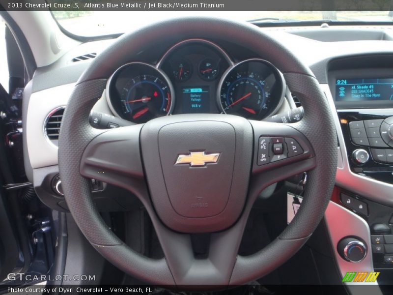 Atlantis Blue Metallic / Jet Black/Medium Titanium 2013 Chevrolet Cruze LS