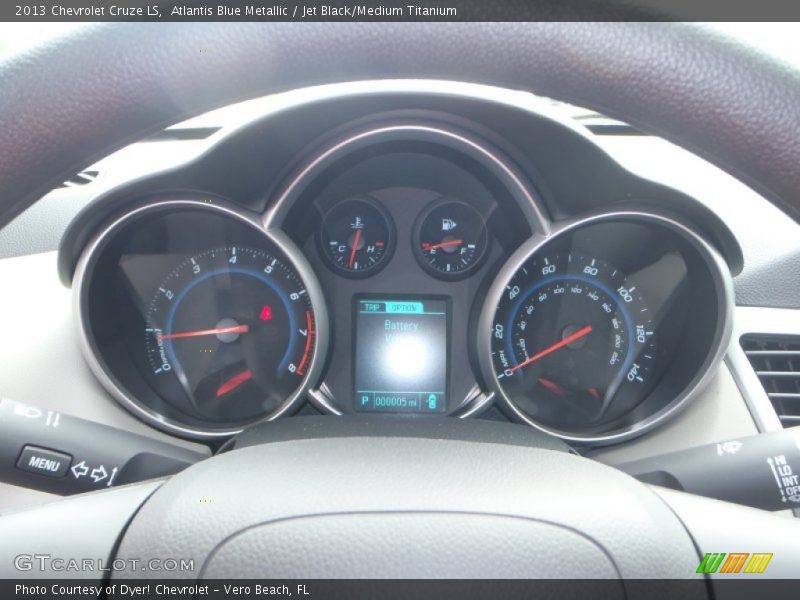 Atlantis Blue Metallic / Jet Black/Medium Titanium 2013 Chevrolet Cruze LS