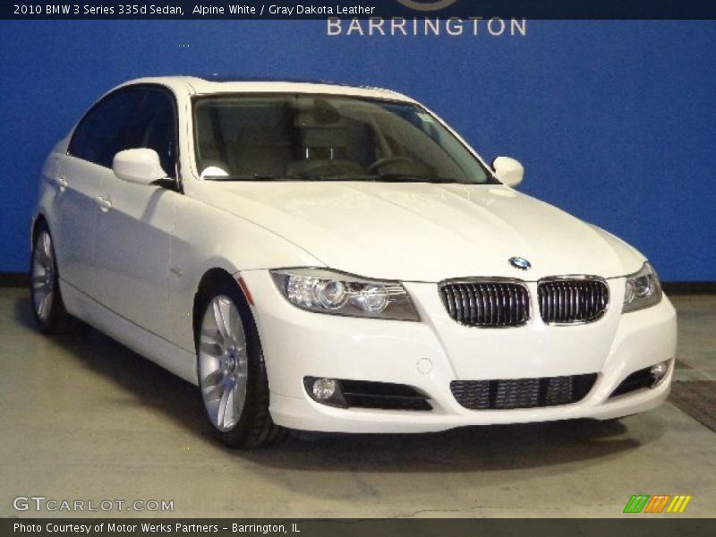 Alpine White / Gray Dakota Leather 2010 BMW 3 Series 335d Sedan