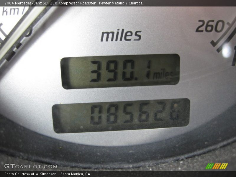 Pewter Metallic / Charcoal 2004 Mercedes-Benz SLK 230 Kompressor Roadster
