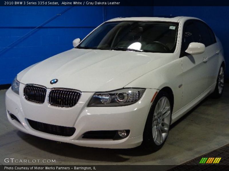 Alpine White / Gray Dakota Leather 2010 BMW 3 Series 335d Sedan