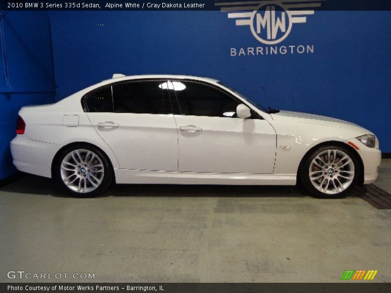 Alpine White / Gray Dakota Leather 2010 BMW 3 Series 335d Sedan