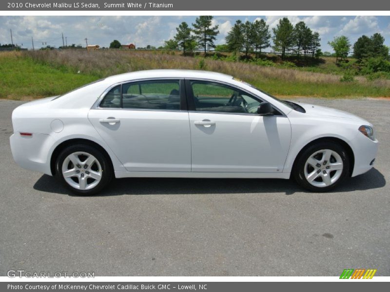 Summit White / Titanium 2010 Chevrolet Malibu LS Sedan