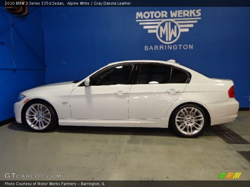 Alpine White / Gray Dakota Leather 2010 BMW 3 Series 335d Sedan