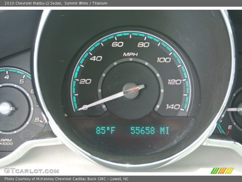 Summit White / Titanium 2010 Chevrolet Malibu LS Sedan