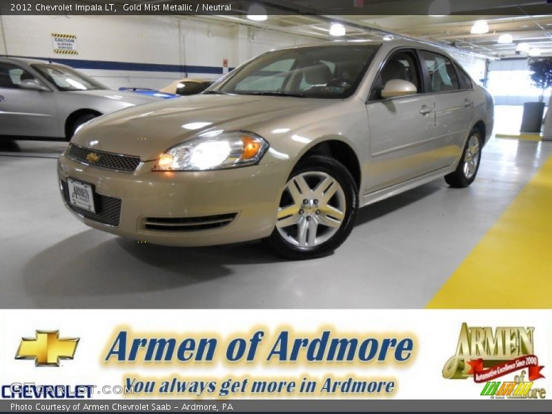Gold Mist Metallic / Neutral 2012 Chevrolet Impala LT