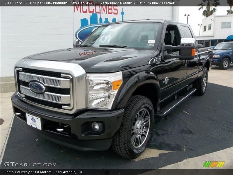 Tuxedo Black Metallic / Platinum Black Leather 2013 Ford F250 Super Duty Platinum Crew Cab 4x4
