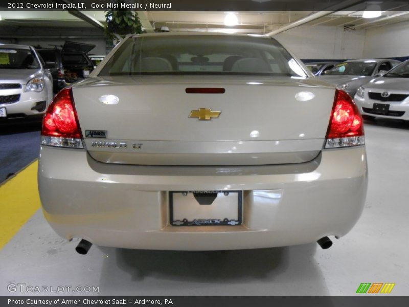 Gold Mist Metallic / Neutral 2012 Chevrolet Impala LT