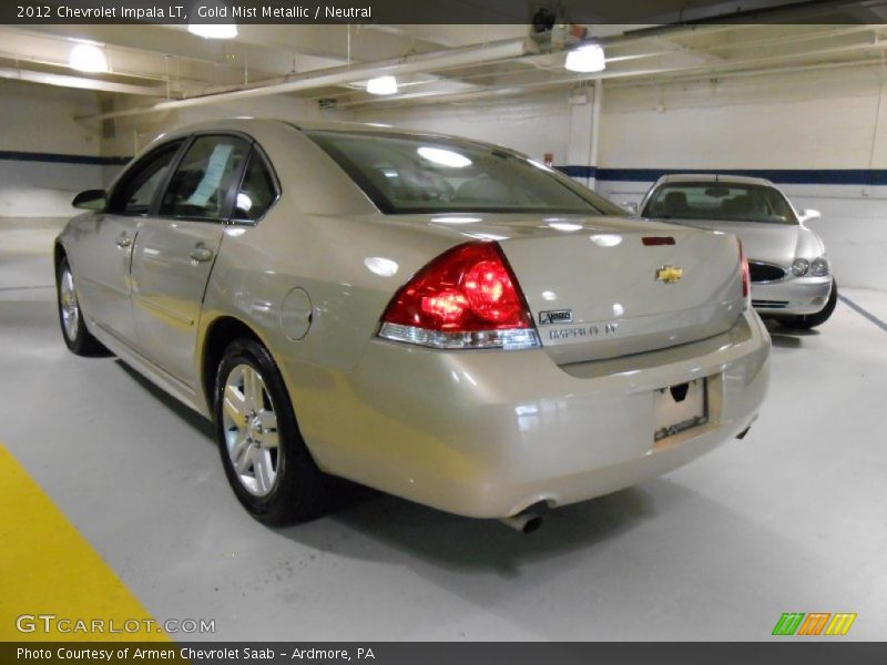 Gold Mist Metallic / Neutral 2012 Chevrolet Impala LT