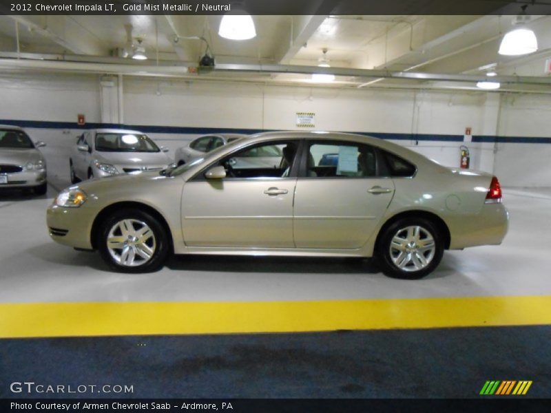 Gold Mist Metallic / Neutral 2012 Chevrolet Impala LT