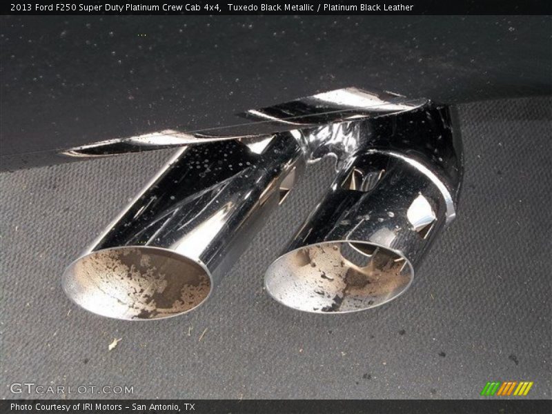 Exhaust of 2013 F250 Super Duty Platinum Crew Cab 4x4